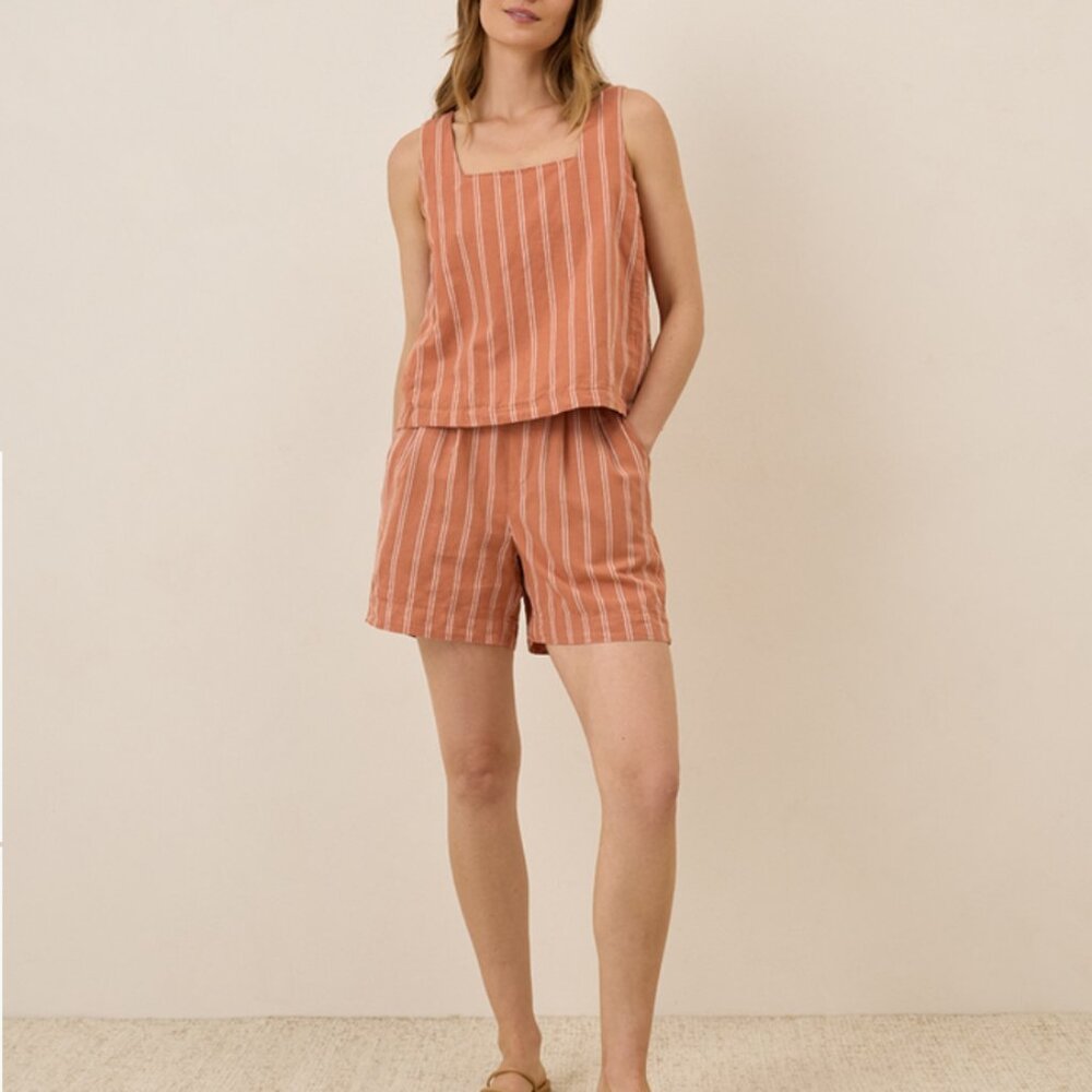 Pact Canopy Linen Blend High-Waisted Short